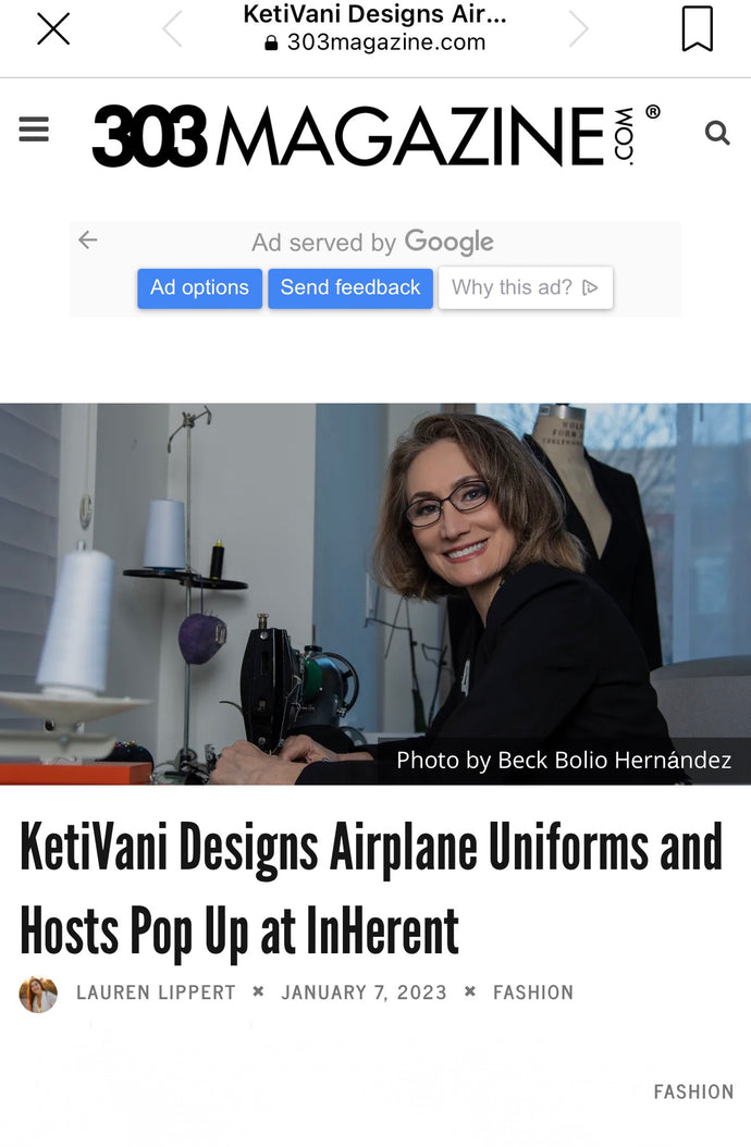 KetiVani Designs Airplane Uniforms and Hosts Pop Up at InHerent