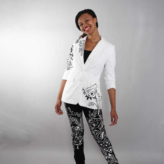 Hand Painted Blazer Dress for women