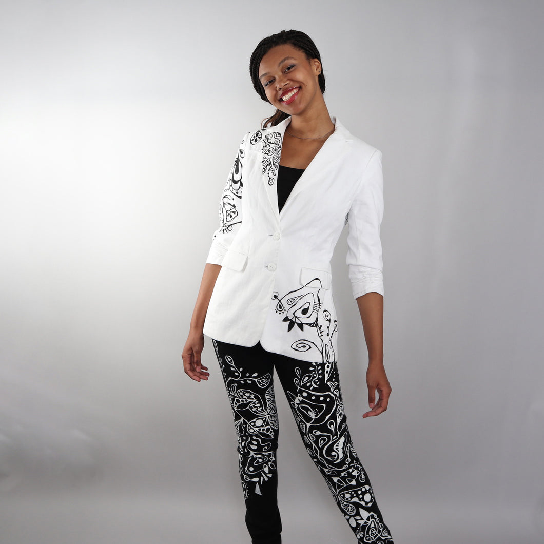 Hand Painted Blazer Dress for women
