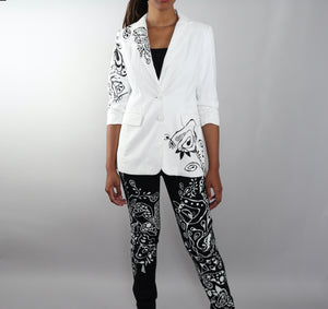 Hand Painted Blazer Dress for women